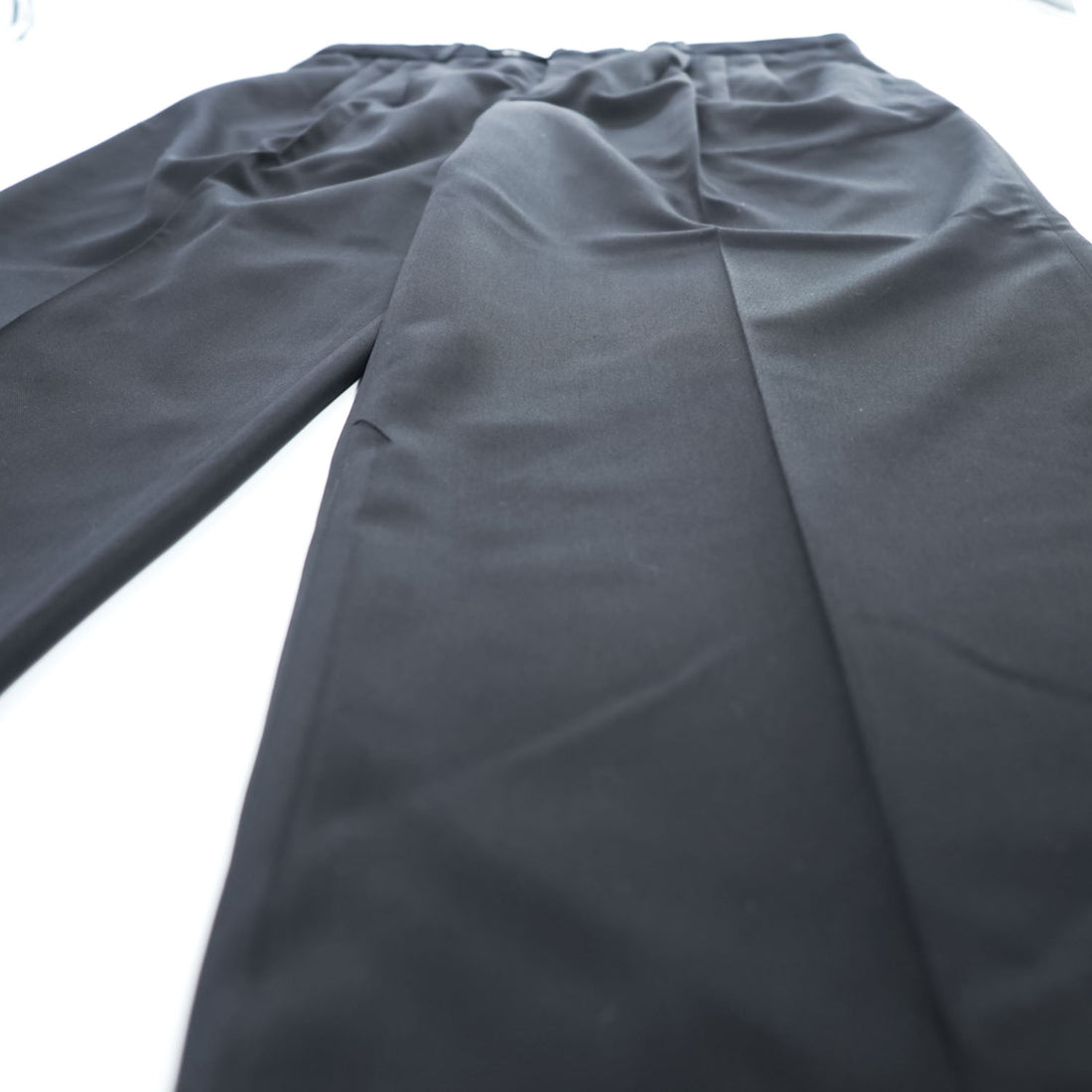 IVY CREW 90年代 ヴィンテージ センタープレス スラックス パンツ XL ブラック ワイド タック プリーツ ダブルカフス