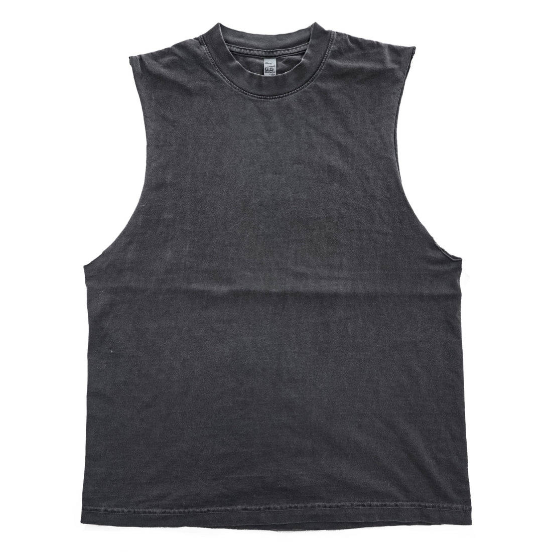 Los Angeles Apparel 米国製 6.5オンス ノースリーブ カットオフTシャツ タンクトップ グレー フェードブラック USA製
