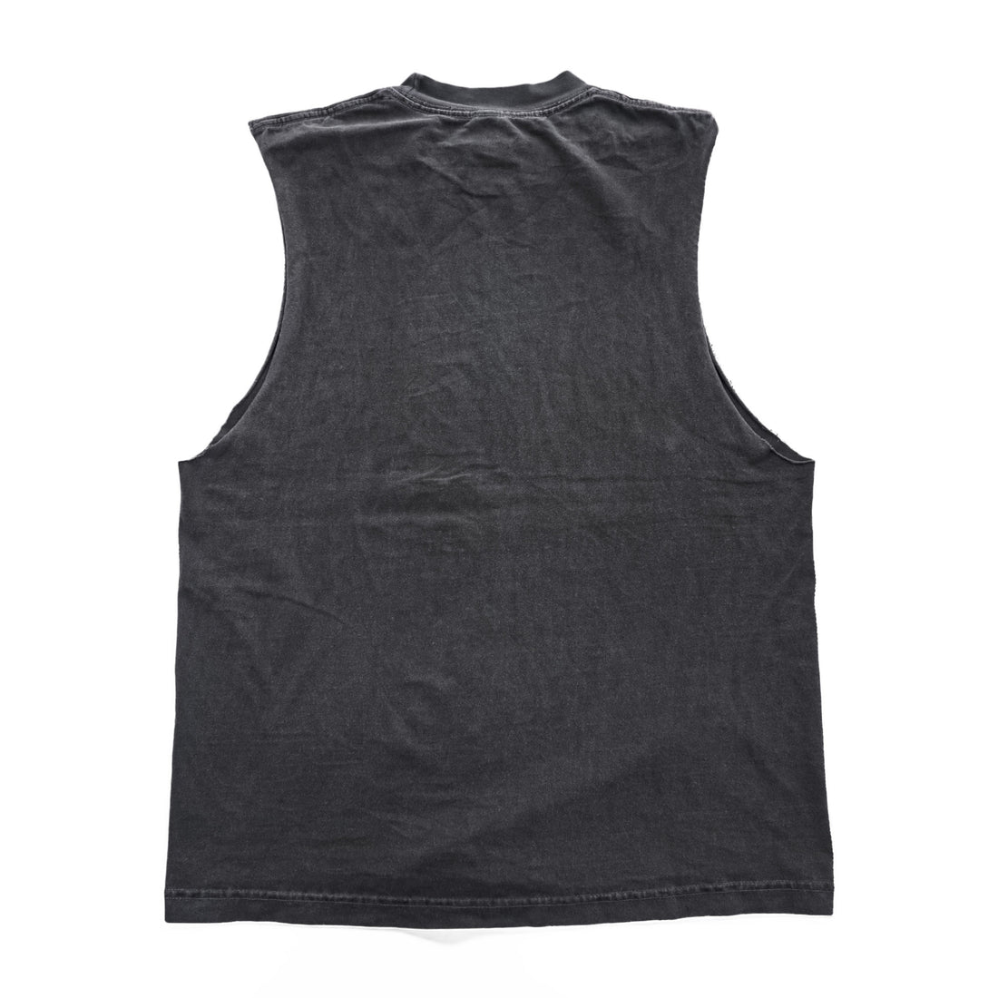 Los Angeles Apparel 米国製 6.5オンス ノースリーブ カットオフTシャツ タンクトップ グレー フェードブラック USA製