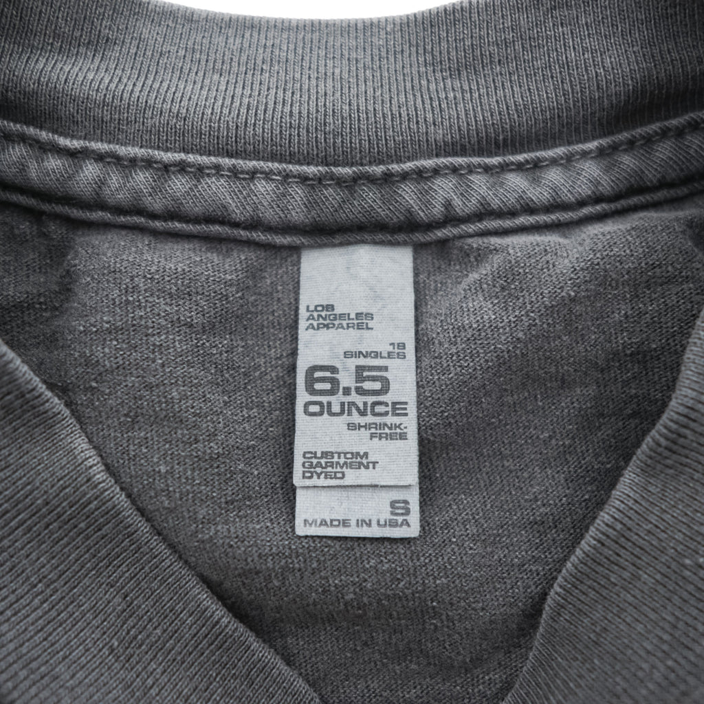 Los Angeles Apparel 米国製 6.5オンス ノースリーブ カットオフTシャツ タンクトップ グレー フェードブラック USA製