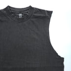 Los Angeles Apparel 米国製 6.5オンス ノースリーブ カットオフTシャツ タンクトップ グレー フェードブラック USA製