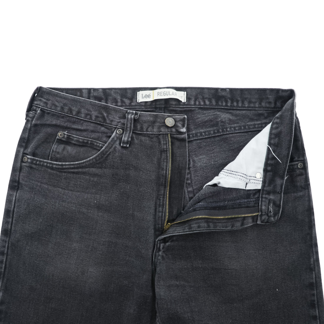 Lee ストレート デニムパンツ ジーンズ 34 x 32 フェードブラック REGULAR FIT 2005908