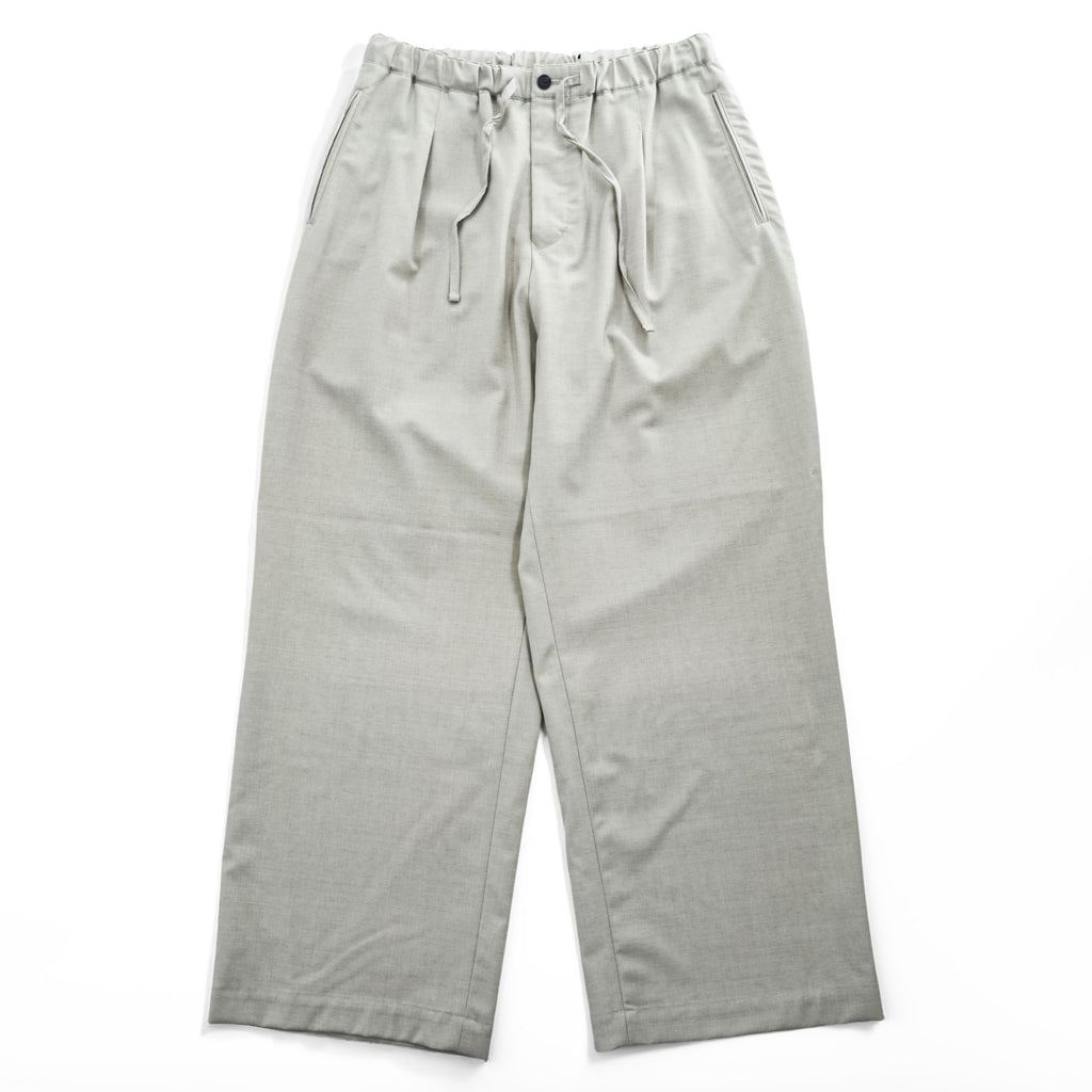 EDIFICE LA BOUCLE Japan Made Slacks Wide Tuck Pleated Easy Pants M Beige Stretch 21-030-300-1020-1-0