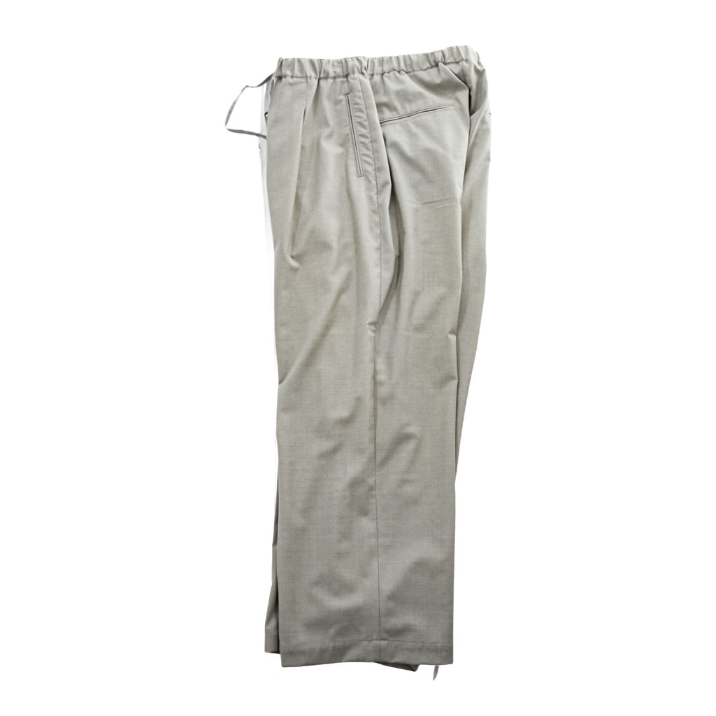 EDIFICE LA BOUCLE Japan Made Slacks Wide Tuck Pleated Easy Pants M Beige Stretch 21-030-300-1020-1-0