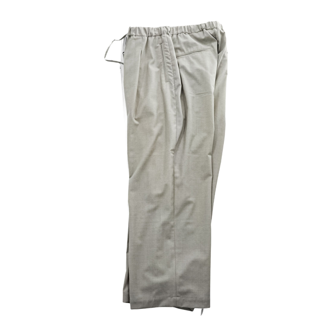 EDIFICE LA BOUCLE Japan Made Slacks Wide Tuck Pleated Easy Pants M Beige Stretch 21-030-300-1020-1-0