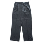 Eddie Bauer 00年代 ヴィンテージ ワイド 2タック スラックス パンツ L グレー プリーツ ダブルカフス