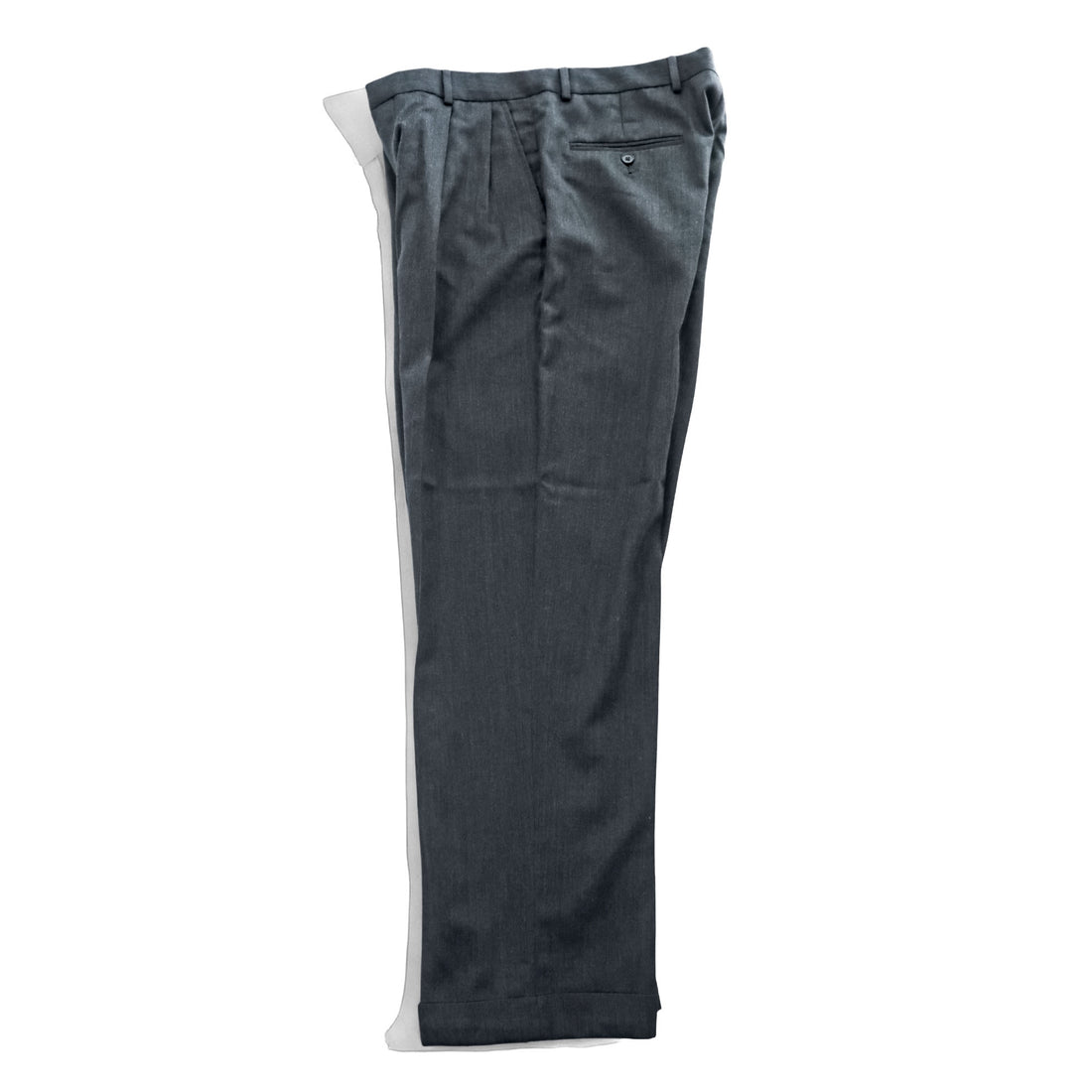 Eddie Bauer 00年代 ヴィンテージ ワイド 2タック スラックス パンツ L グレー プリーツ ダブルカフス