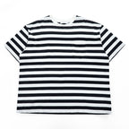 Graphpaper 日本製 BORDER S/S POCKET TEE ボーダー ポケット Tシャツ M ホワイト ブラック GM201-70149B