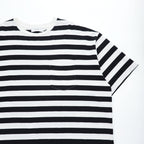Graphpaper 日本製 BORDER S/S POCKET TEE ボーダー ポケット Tシャツ M ホワイト ブラック GM201-70149B