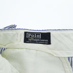 Polo Ralph Lauren 90年代 USA製 ヴィンテージ シアサッカー ワイド スラックス パンツ M ストライプ 2タック サイドアジャスト