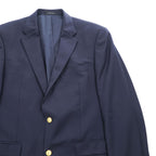 LAUREN RALPH LAUREN 90年代 ヴィンテージ ブレザー テーラードジャケット L ネイビー 紺ブレ 金ボタン ギャバジン macy's men's store