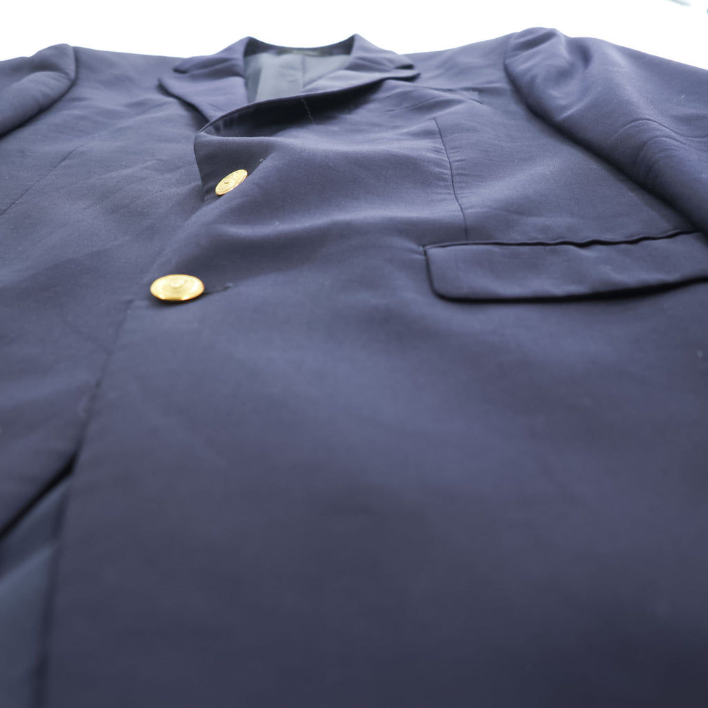 LAUREN RALPH LAUREN 90年代 ヴィンテージ ブレザー テーラードジャケット L ネイビー 紺ブレ 金ボタン ギャバジン macy's men's store
