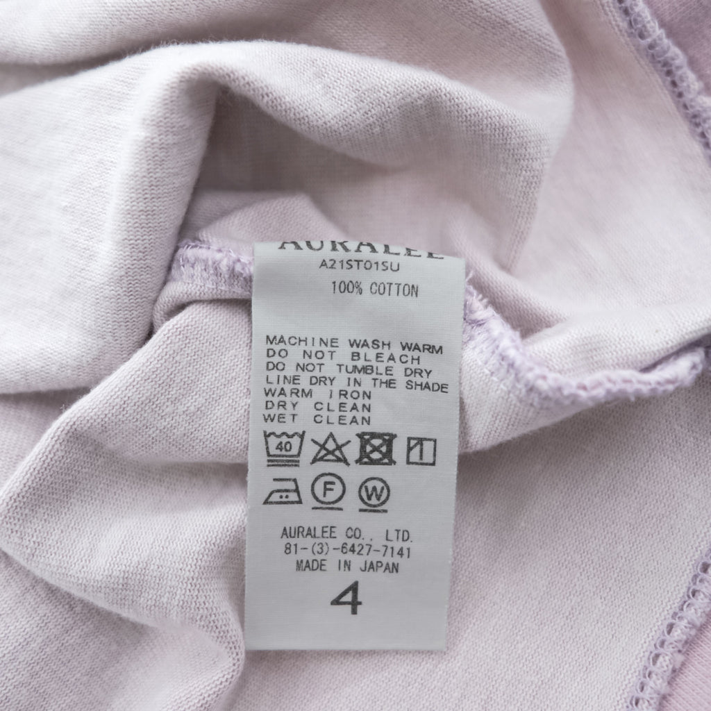 AURALEE A21ST01SU Stand-up / Pocket Tee light lavender (Size 4)