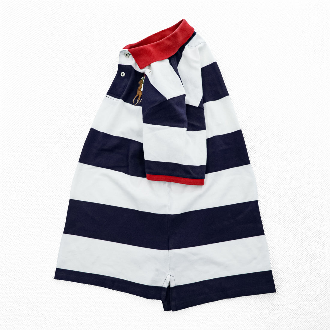 Polo Ralph Lauren ボーダー ポロシャツ L ホワイト ネイビー ビッグポニー