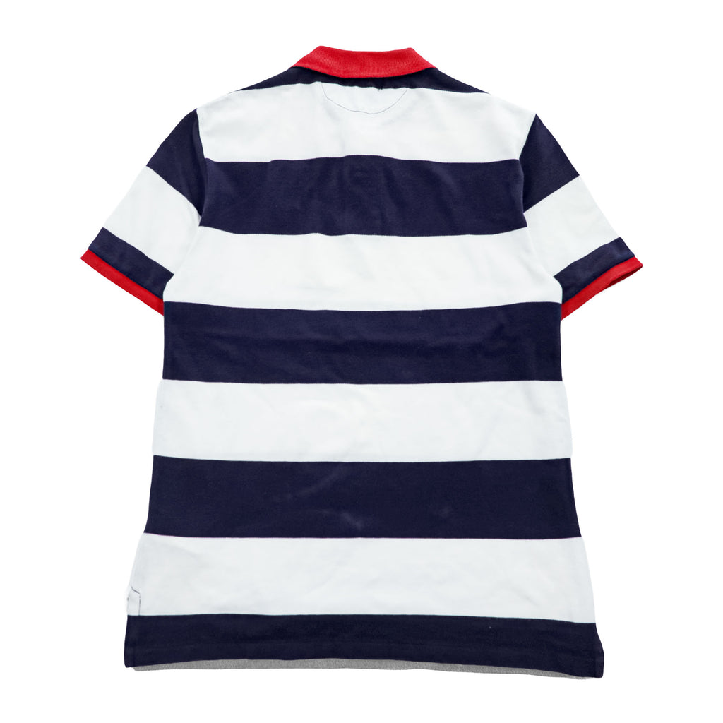 Polo Ralph Lauren ボーダー ポロシャツ L ホワイト ネイビー ビッグポニー