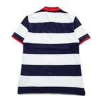 Polo Ralph Lauren ボーダー ポロシャツ L ホワイト ネイビー ビッグポニー