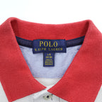 Polo Ralph Lauren ボーダー ポロシャツ L ホワイト ネイビー ビッグポニー
