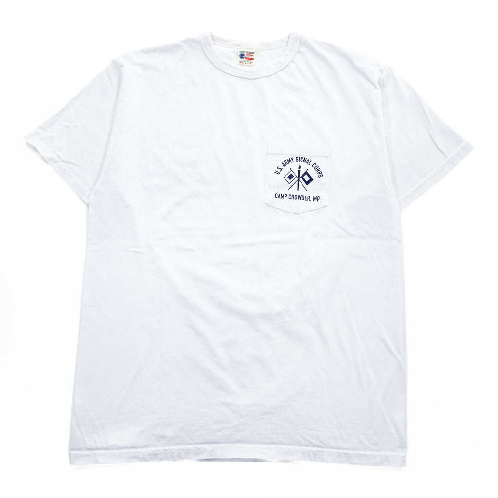 BUZZ RICKSON'S USA製 ポケット Tシャツ XL ホワイト U.S.ARMY SIGNAL CORPS