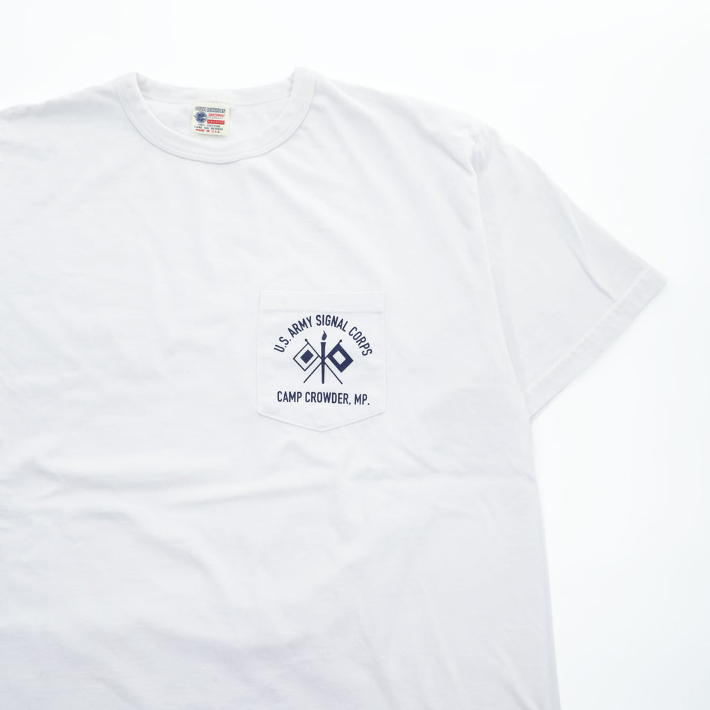 BUZZ RICKSON'S USA製 ポケット Tシャツ XL ホワイト U.S.ARMY SIGNAL CORPS