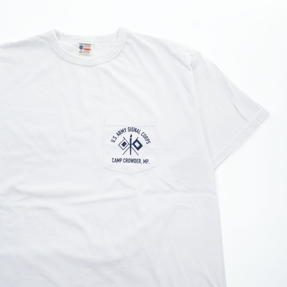 BUZZ RICKSON'S USA製 ポケット Tシャツ XL ホワイト U.S.ARMY SIGNAL CORPS
