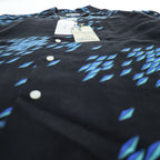 Reyn Spooner Short-Sleeve Shirt, Size M, Black/Blue Patterned, JOURNAL STANDARD relume Exclusive, Unused, Open Collar, 20-051-464-0140-1-0