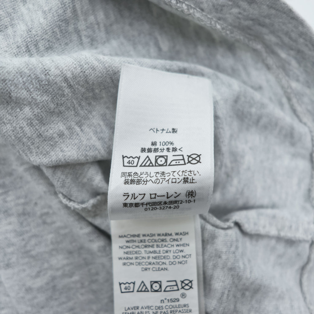 Polo Ralph Lauren Pocket T-Shirt Light Heather Grey 100% Cotton Crewneck Short Sleeve Embroidered Pony Pocket Oversize 4XLT