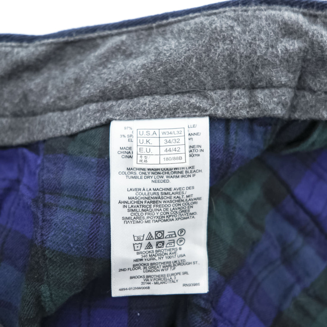 Brooks Brothers モールスキン チノパンツ L ネイビー ストレッチ CLARK テーパード