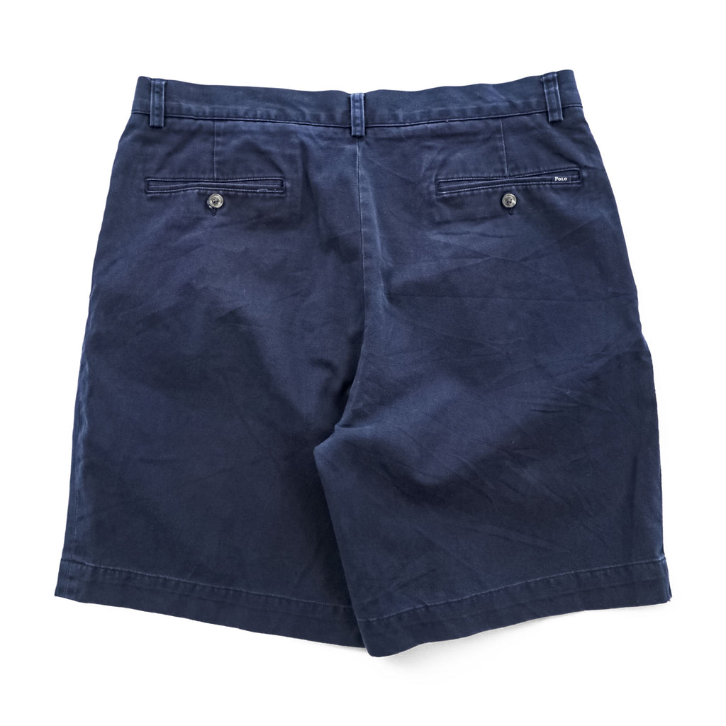 Polo Ralph Lauren プリーツショーツ CLASSIC FIT PLEATED ショートパンツ ハーフパンツ L ネイビー 2タック ポロチノ