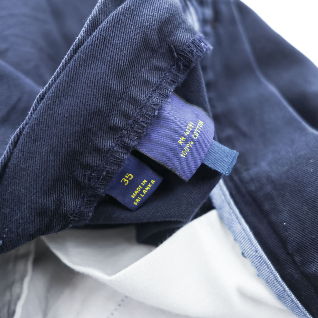 Polo Ralph Lauren プリーツショーツ CLASSIC FIT PLEATED ショートパンツ ハーフパンツ L ネイビー 2タック ポロチノ