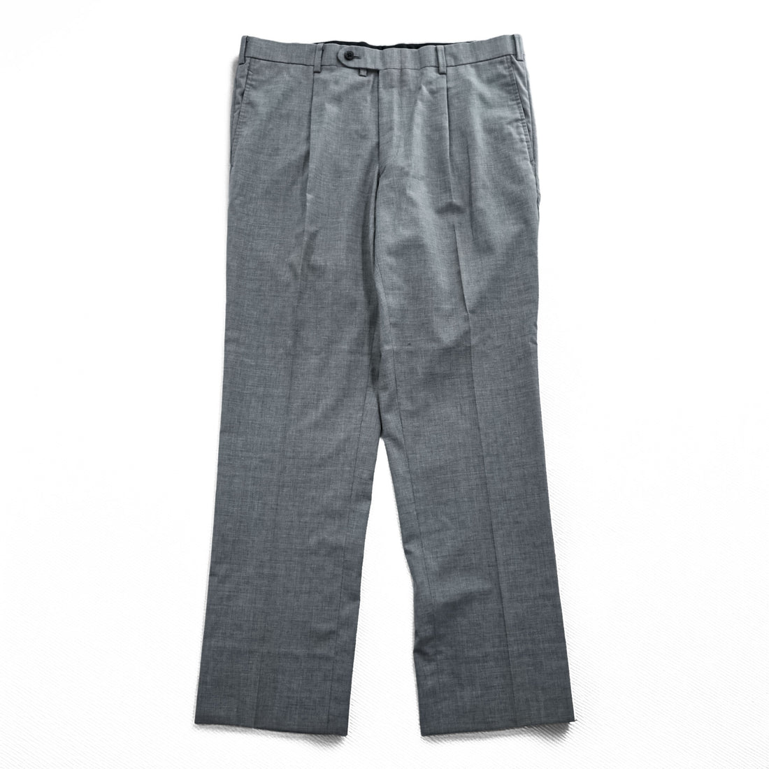 Burberry London trousers pants grey wool single pleat center crease made in Japan waist 91cm
