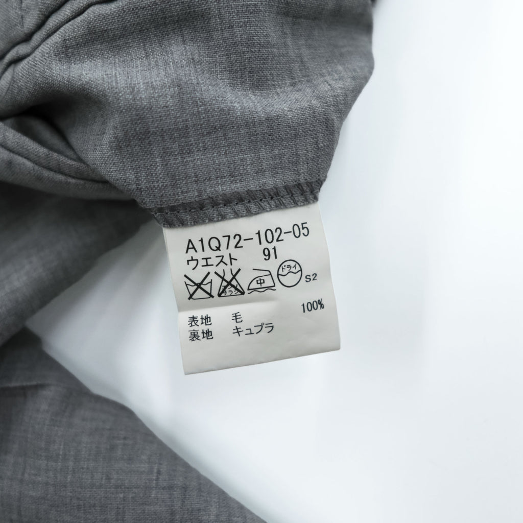 BURBERRY LONDON 日本製 スラックス パンツ XL グレー タック プリーツ