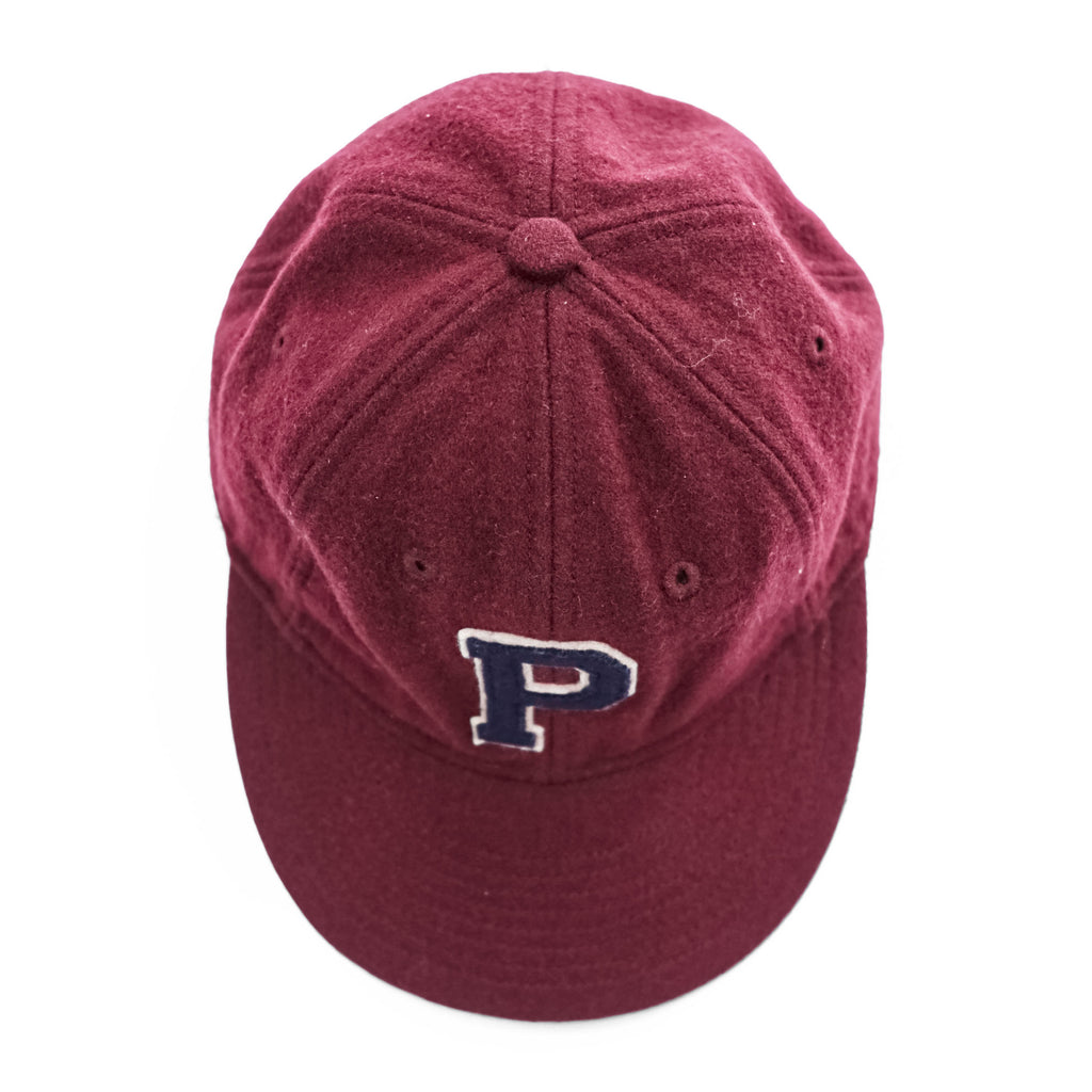Polo Ralph Lauren Pワッペン キャップ ボルドー ウール 6パネル レザーアジャスター