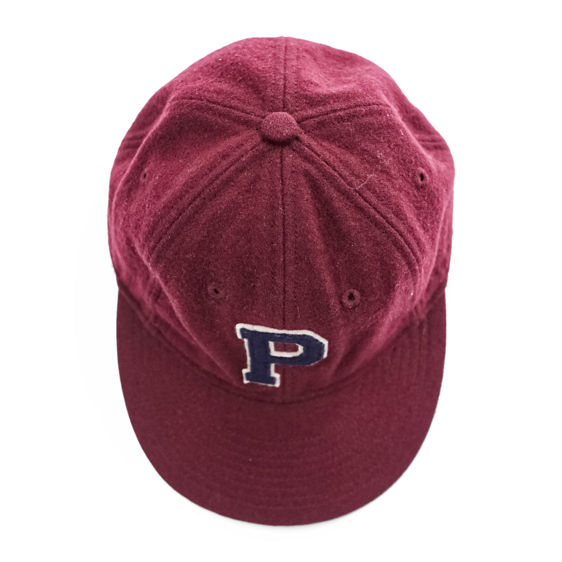 Polo Ralph Lauren Pワッペン キャップ ボルドー ウール 6パネル レザーアジャスター