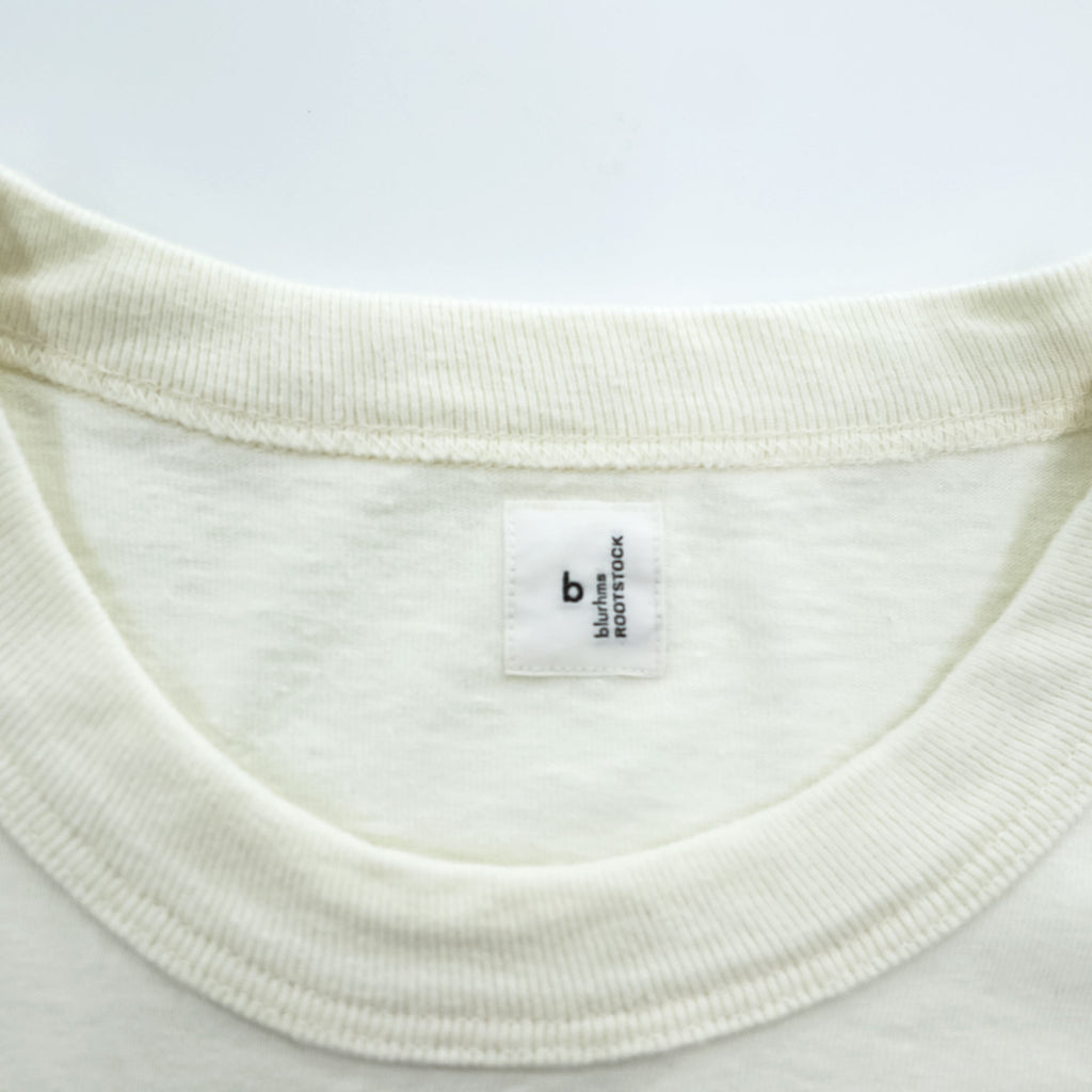 blurhms ROOTSTOCK 日本製 Print Tee STANDARD Tシャツ ホワイト 両面プリント W-W 88/12 bROOTS25S35F