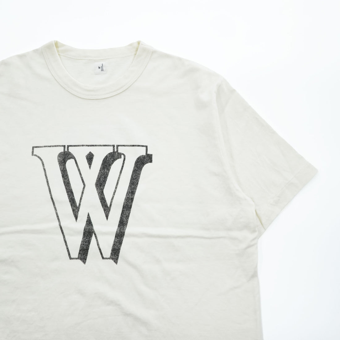 blurhms ROOTSTOCK 日本製 Print Tee STANDARD Tシャツ ホワイト 両面プリント W-W 88/12 bROOTS25S35F