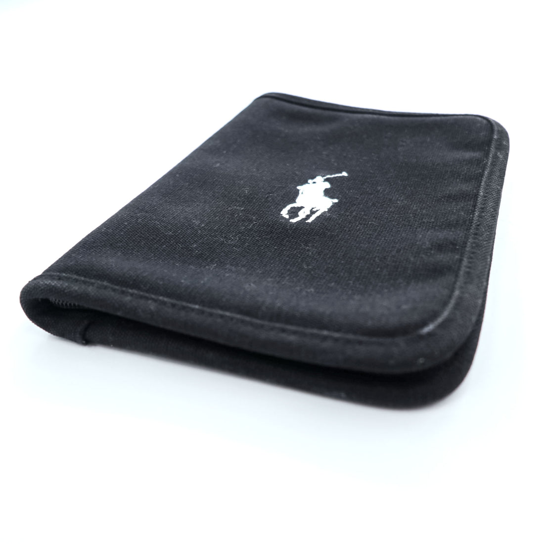 Ralph Lauren ラウンドジップ マルチケース 手帳カバー ブラック キャンバス ポニー刺繍