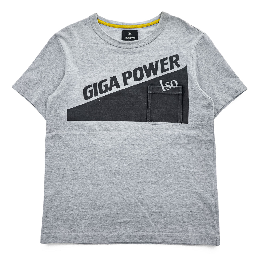 Snow Peak Japan Made Pocket T-Shirt M Gray GIGA POWER TS-15SJ001