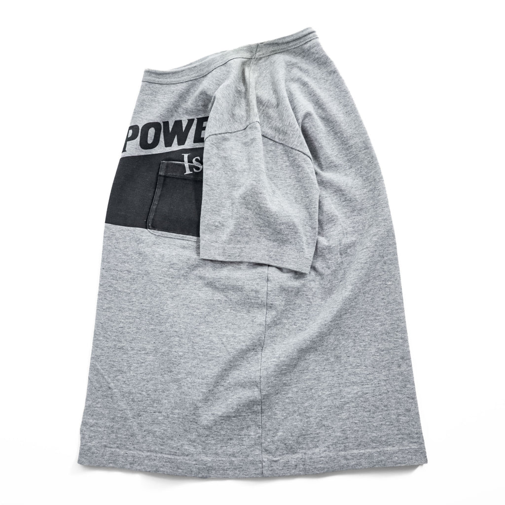 snow peak 日本製 ポケット Tシャツ M グレー GIGA POWER TS-15SJ001