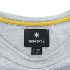 snow peak 日本製 ポケット Tシャツ M グレー GIGA POWER TS-15SJ001