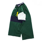 Polo Ralph Lauren 90年代 ヴィンテージ ポロシャツ 半袖 ラガーシャツ S グリーン ネイビー CUSTOM FIT ビッグポニー 鹿の子