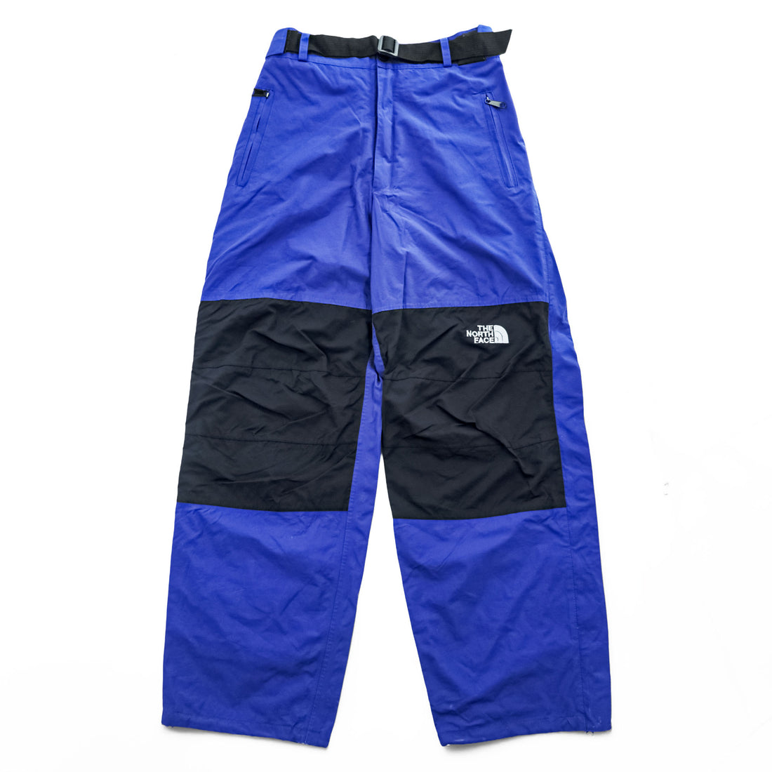 The North Face GORE-TEX Shell Pants Blue/Black Knee Panel Integrated Belt Side-Zip Vent Mesh Lined