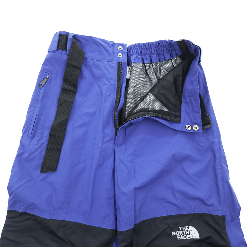 The North Face GORE-TEX Shell Pants Blue/Black Knee Panel Integrated Belt Side-Zip Vent Mesh Lined