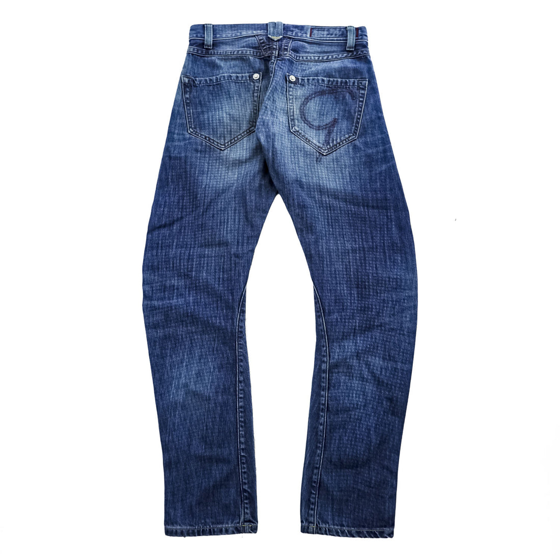 MARITHE FRANCOIS GIRBAUD LE JEAN 立体裁断 デニムパンツ ジーンズ M ストレッチ SEXTAN.G 変形