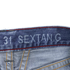 MARITHE FRANCOIS GIRBAUD LE JEAN 立体裁断 デニムパンツ ジーンズ M ストレッチ SEXTAN.G 変形