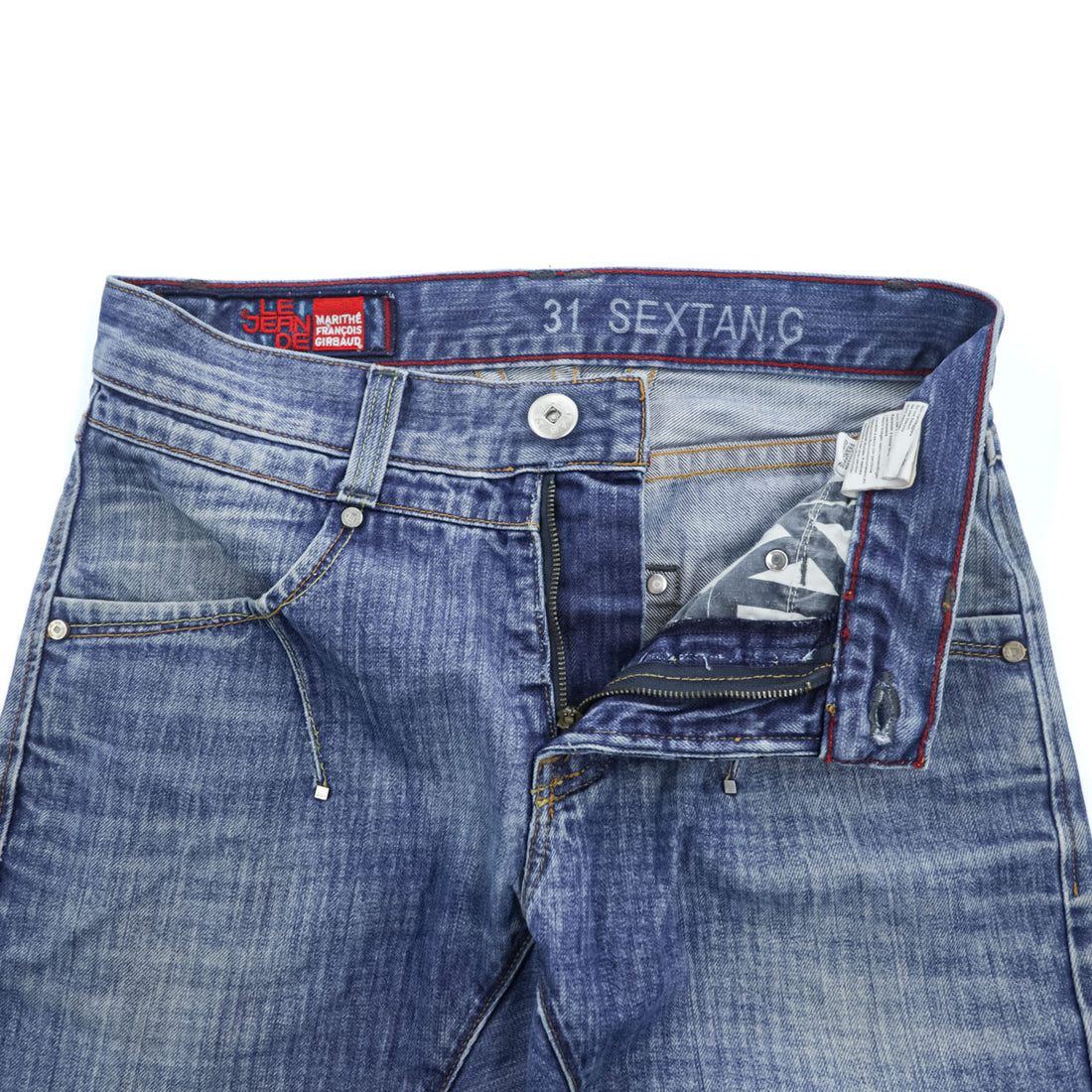 MARITHE FRANCOIS GIRBAUD LE JEAN 立体裁断 デニムパンツ ジーンズ M ストレッチ SEXTAN.G 変形