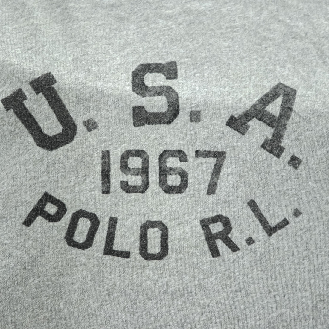 Polo Ralph Lauren Tシャツ 2XL グレー U.S.A 染み込みプリント