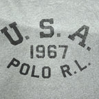 Polo Ralph Lauren Tシャツ 2XL グレー U.S.A 染み込みプリント