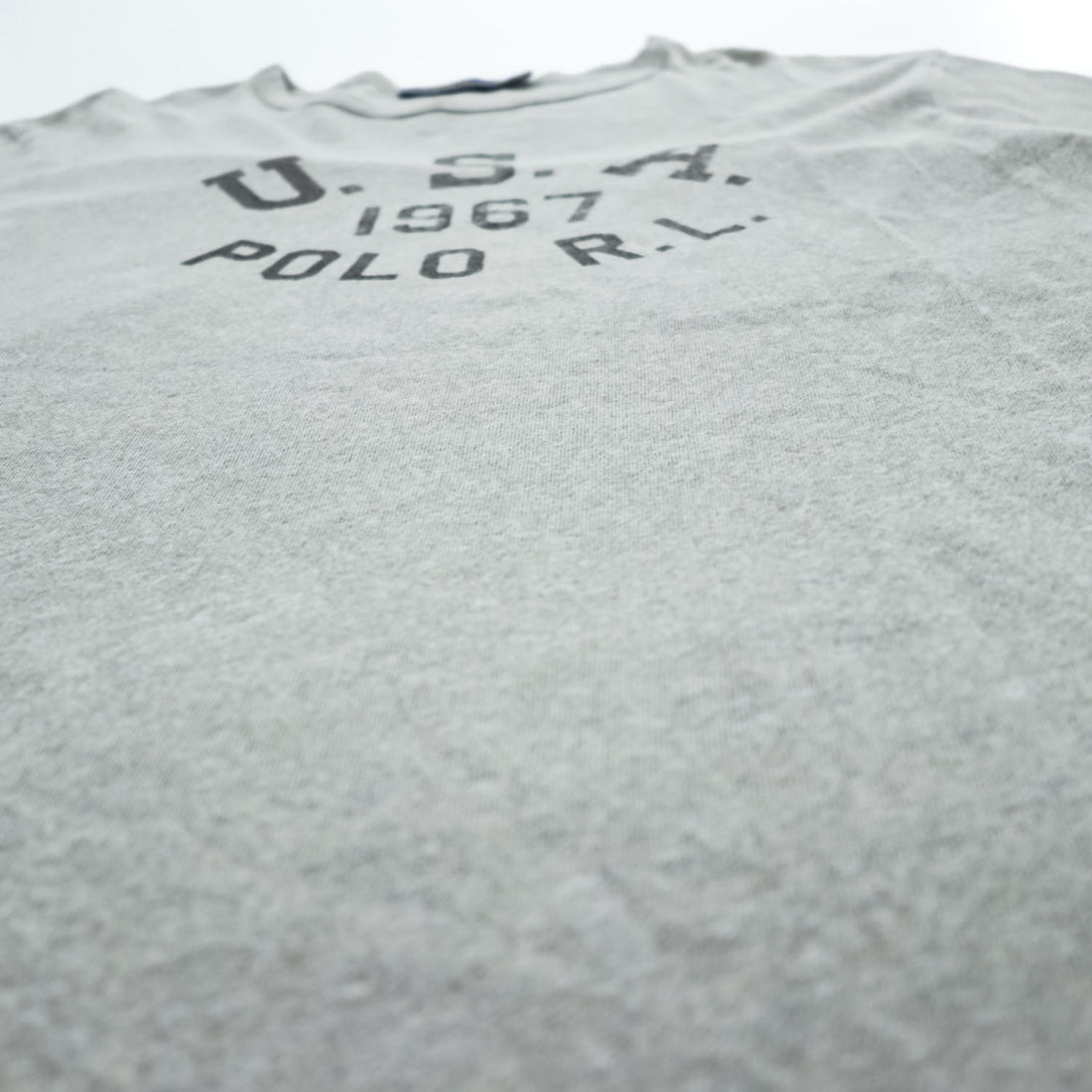 Polo Ralph Lauren Tシャツ 2XL グレー U.S.A 染み込みプリント
