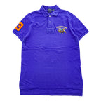 Polo Ralph Lauren ポロシャツ M CUSTOM FIT ブルー 刺繍 ポロプレイヤー