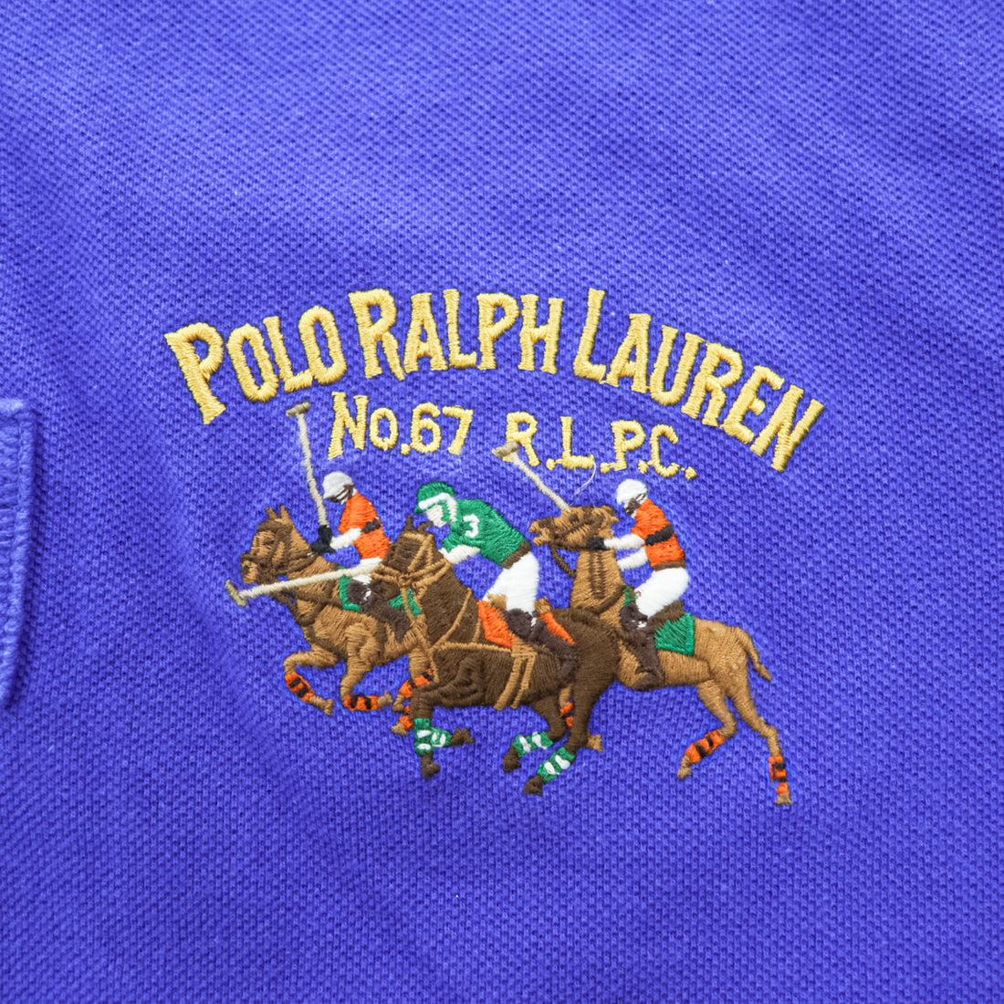 Polo Ralph Lauren ポロシャツ M CUSTOM FIT ブルー 刺繍 ポロプレイヤー
